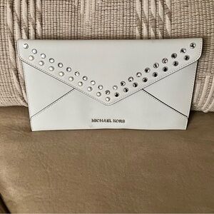 Michael Kors White Envelope Clutch